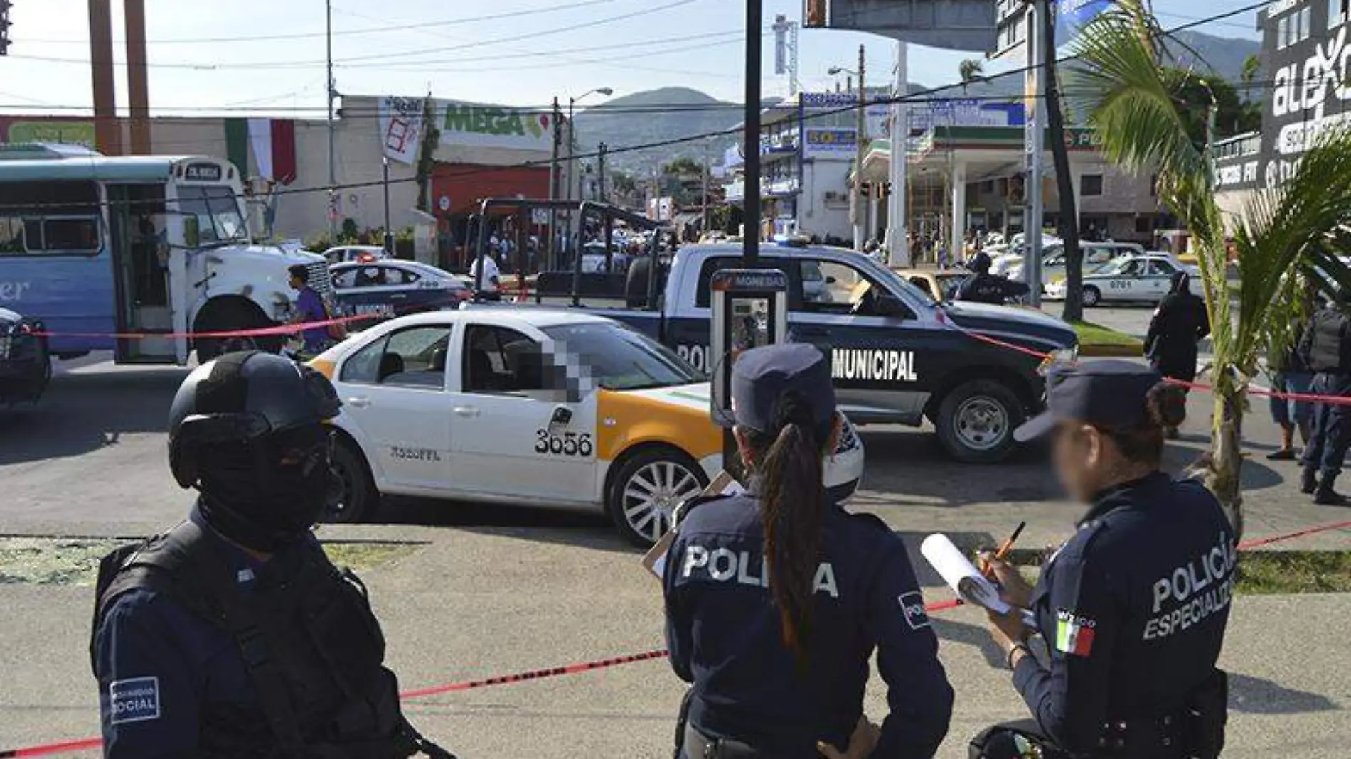 Muerto taxi en las hamacas